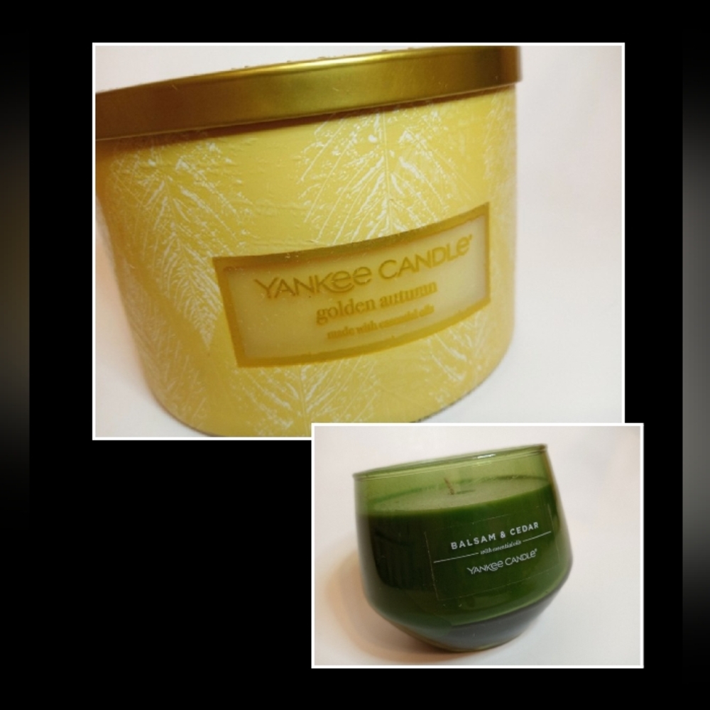 Yankee Candle Golden Autumn and Balsam & Cedar Set